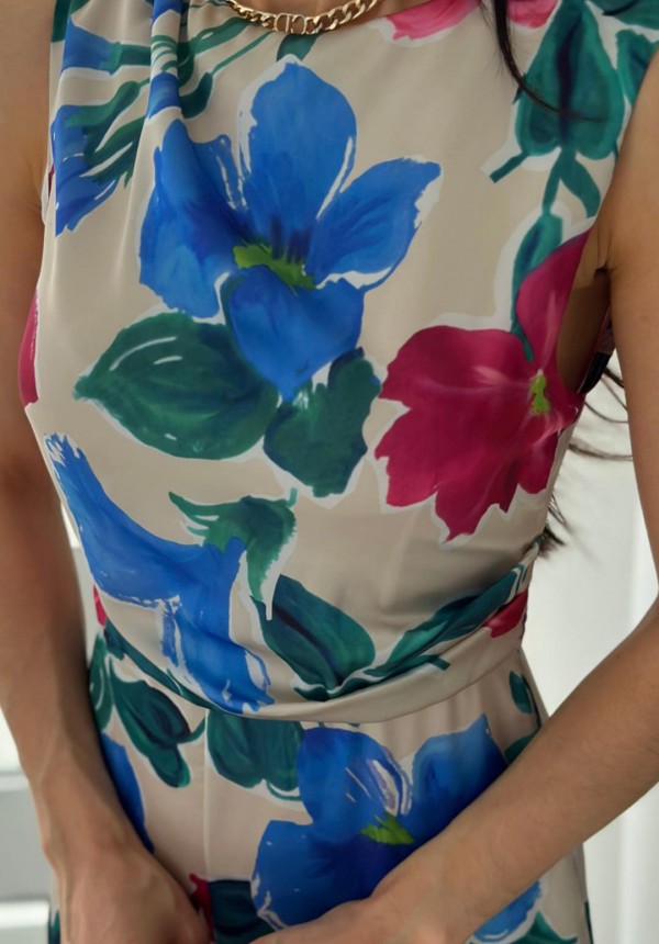 Ολόσωμη φόρμα FLORAL SLEEVELESS